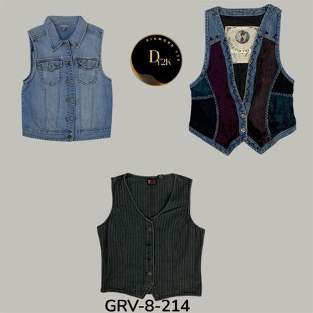 Y2k denim vest (GRV-8-214)