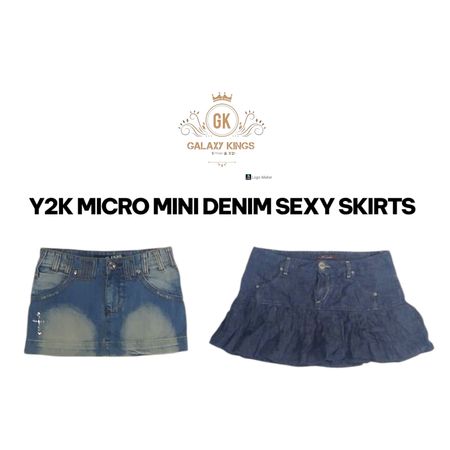 GONNE SEXY IN DENIM MICRO MINI Y2K