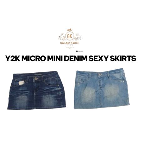 Y2K MICRO MINI DENIM GONNE SEXY