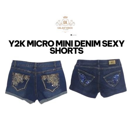 Y2K MICRO MINI DENIM SEXY SHORTS