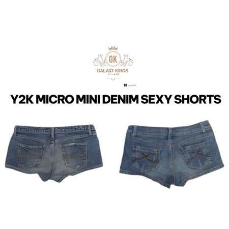 Y2K MICRO MINI DENIM SEXY SHORTS