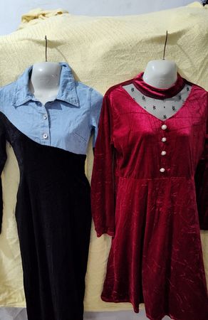 #01 velvet fancy dress