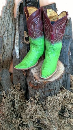 Bottes de cowboy vintage de super qualité MV335#