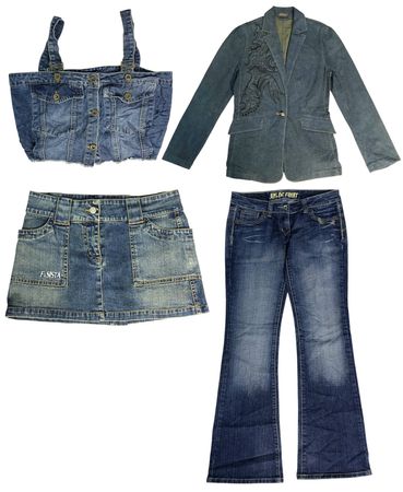 Lady in Denim! Y2k Mix Denim S-1237