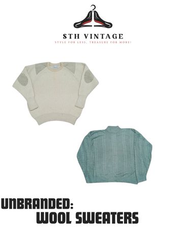Plain Wool and Acrylic Sweaters