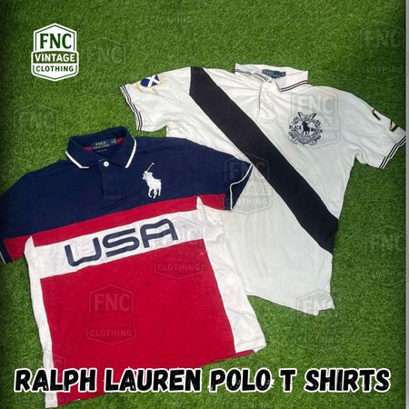Polo à grand logo Ralph Lauren – Chemise de streetwear vintage classique
