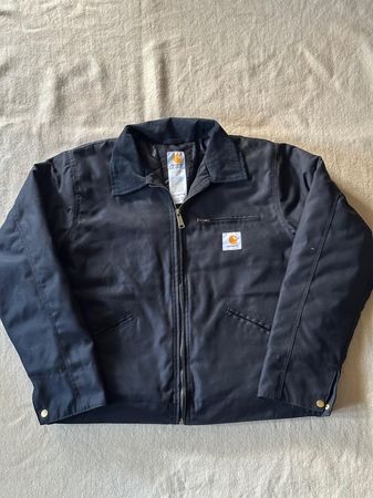 Carhartt rework style black jacket