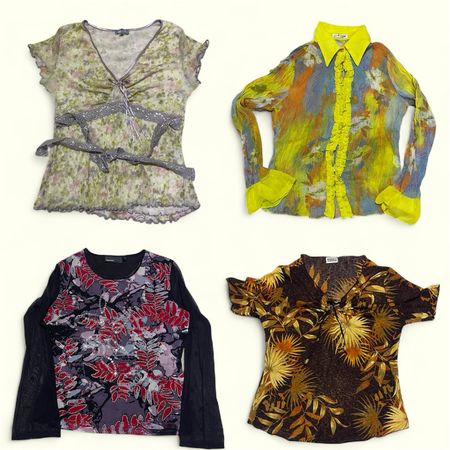 Y2K Women’s Mesh And Mix Tops