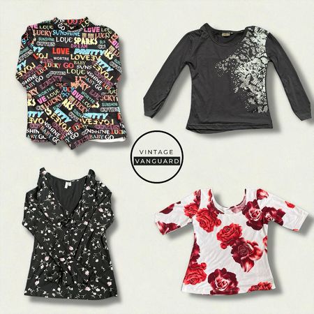 Y2k Printed Mystic Pettern Blouse