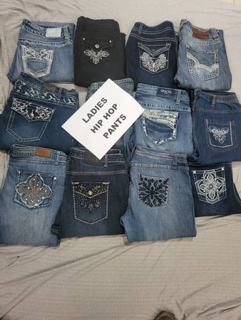 Ladies hip hop jeans