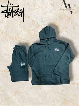 Survêtements style rework Stussy en couleur verte