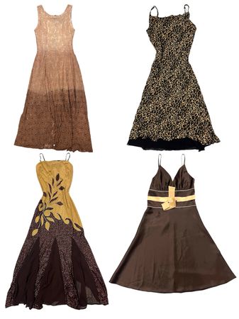 Beauty in Brown! Y2k dresses: S-1243