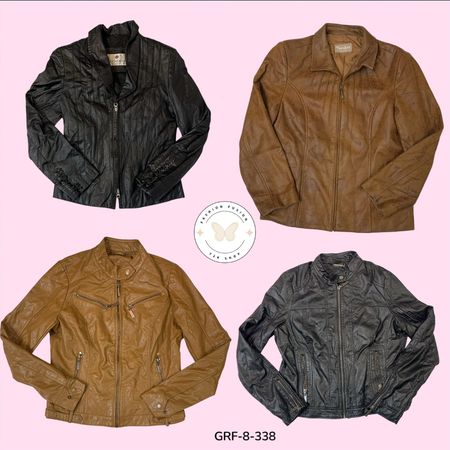 Authentic Y2K Leather Jacket – Iconic 2000s Fashion Staple (GRF-8-338)