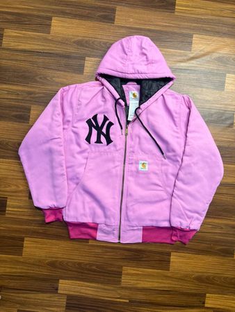 Carhartt rework style NY pink hoodie
