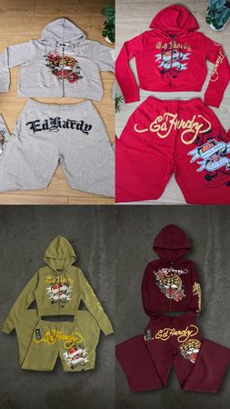 Ed Hardy Women's Matching Sets - Zipper x Jogger