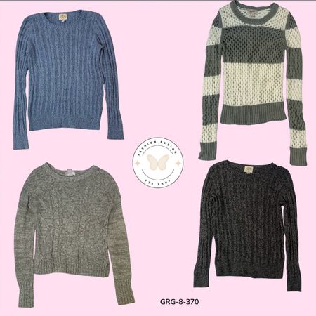 Pull en maille torsadée Vintage Y2K – Classique rétro douillet (GRF-8-370)