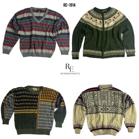 Y2K Vintage Coogi Style Mix Sweaters (RE-1914)
