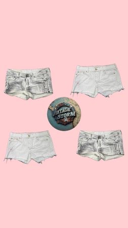 Y2K Dream Dust White Shorts