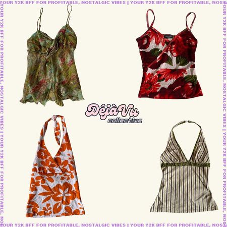 Y2K Cyber Girl Graphic Mesh Cami Tops (DVC#83)