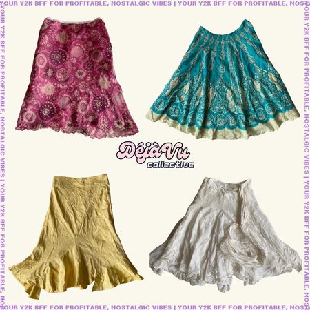 Y2K Saia Flutuante de Estilo Fantasioso Mistura (DVC#86)