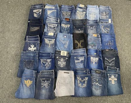 Jeans bootcut/évasés embellis Y2K