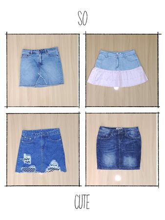 JA 0436 Y2K Denim Mini Skirts