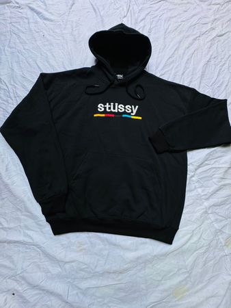 Rework Style Stussy hoodie style arc-en-ciel.