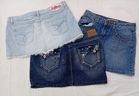 IQ0638 Jupes Mini en Denim Y2k