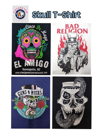 Vintage Skull Printed T-Shirt