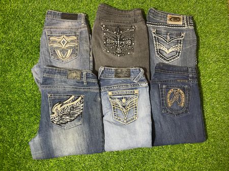 Jeans brodés Y2k