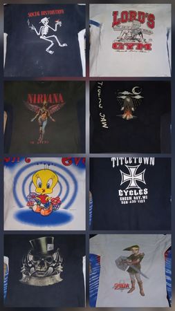 Elija a mano 33 camisetas vintage de los años 80 y 90