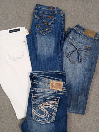 #121 Pantalones vaqueros acampanados Y2K para ladies