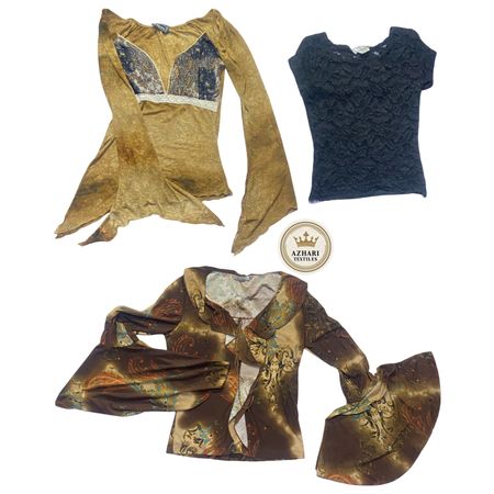 Y2K Long Sleeves Ruffles Mesh Tops AT20