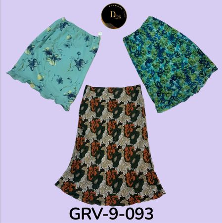 Fashionable Mix Poly Skirt – Perfect for Casual & Vintage Looks(GRV-9-093)