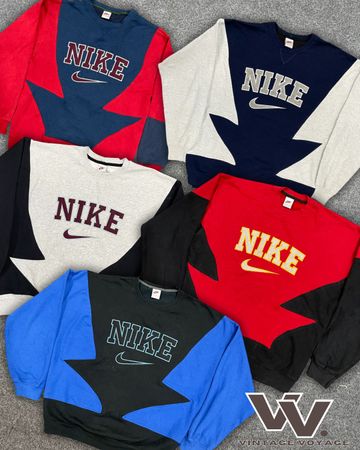 Nike Rework Style Patchwork Sweatshirts - #13925