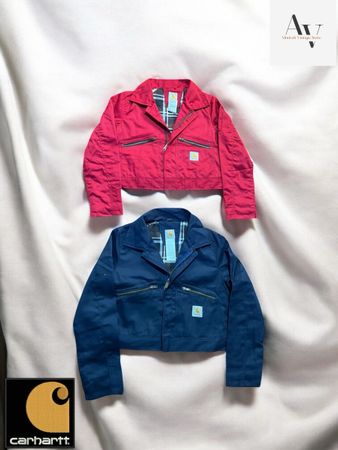 Veste croptop filles style Carhartt rework