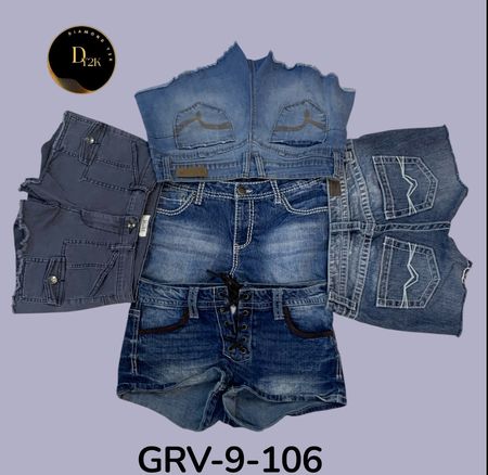 Women’s Denim Mini Shorts – Casual Summer Wear(GRV-9-106)