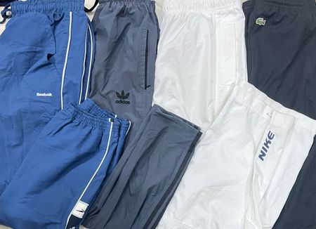 Branded Nylon Parachute Track Pants