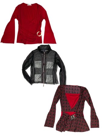 Y2K Grunge Girl Winter Tops S-1267