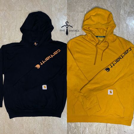 Carhartt rework style sleeves logo hoodies