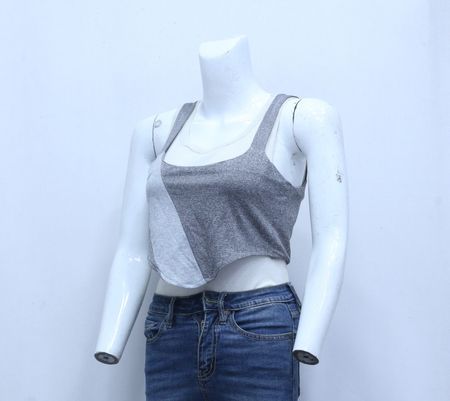 CR622 Upcycled Swoosh Revival Crop Top