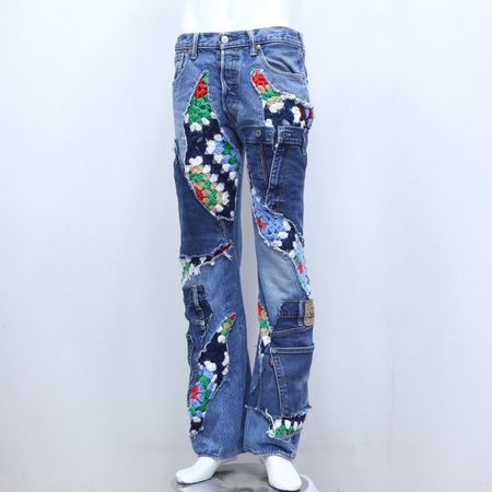 CR582 Upcycled Heritage Revival Patchwork Jeans