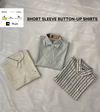 Branded Short Sleeve Button-up Shirts