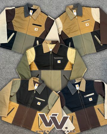 Carhartt Rework Style Patchwork Detroit Jackets - #17925