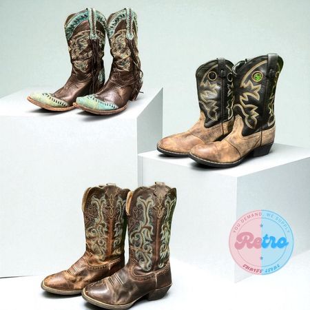 Vintage Cowboy Leather Boots