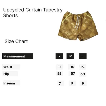 SS25 Upcycled Curtain Tapestry Shorts