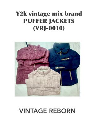 Y2K ヴィンテージ パファージャケット 女性用 (ミックスバンドル - VRJ-0010)