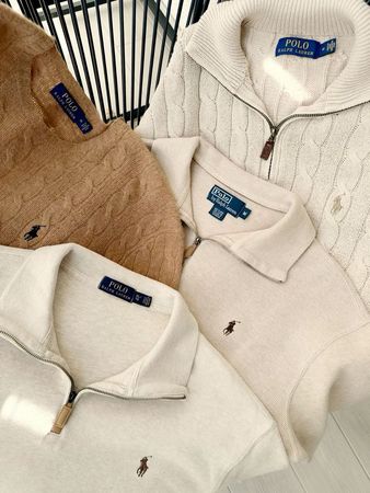 Ralph Lauren Pull à Cable et Quart de Zip 1/4