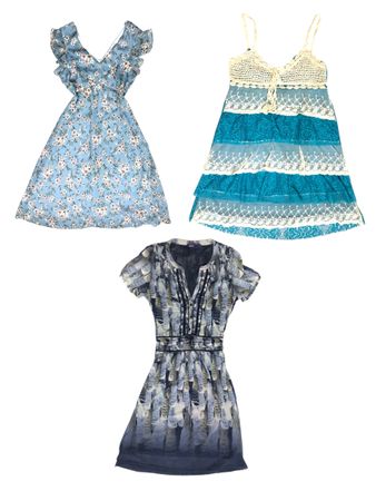 Pretty Blues! Y2K Dresses S-1282