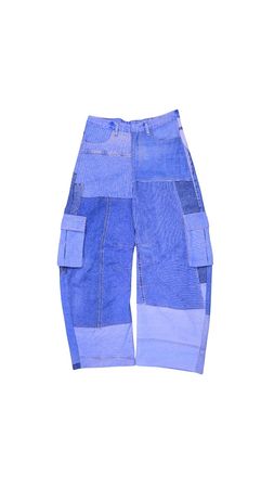 Upcycled Fray and Fade Cargo Pants